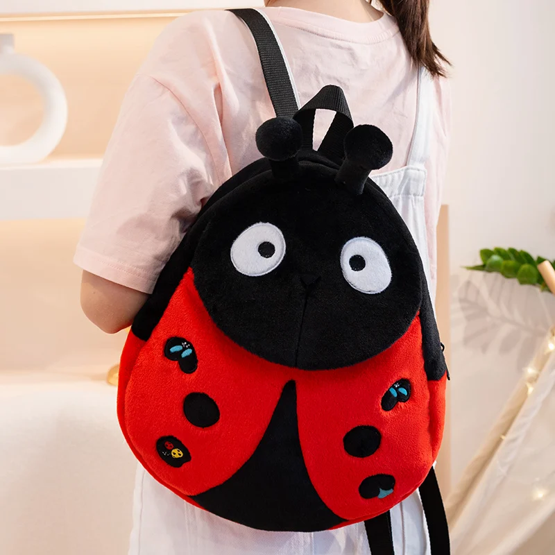 กระเป๋านักเรียนกระเป๋าเป้สะพายหลังตุ๊กตาการ์ตูน Ladybug