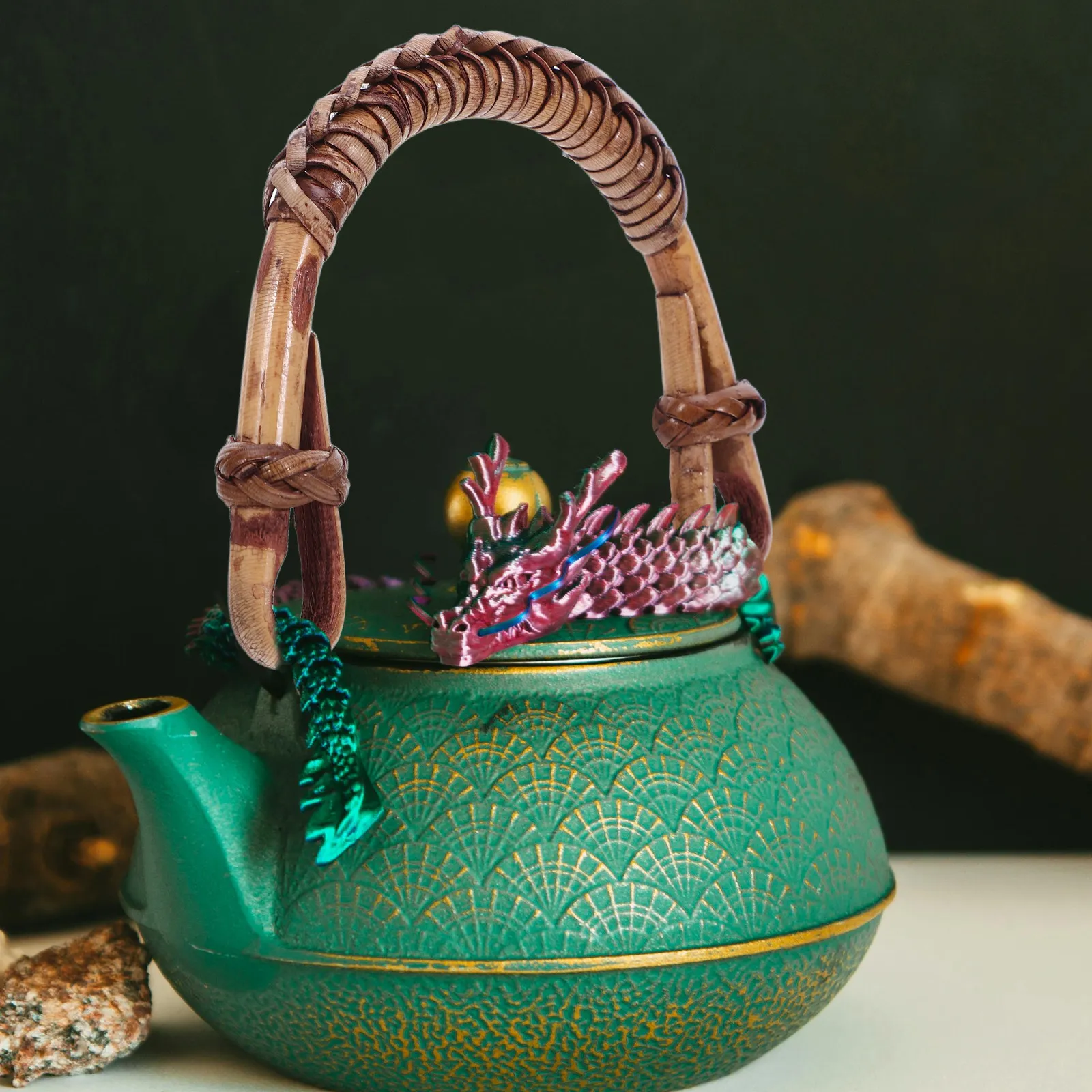 Mini Rattan Teapot Handle Replacement U-Shape Kettle Grip Removable for 6-8Cm Kung Fu Ceramic Teapots Pottery Handle Repair