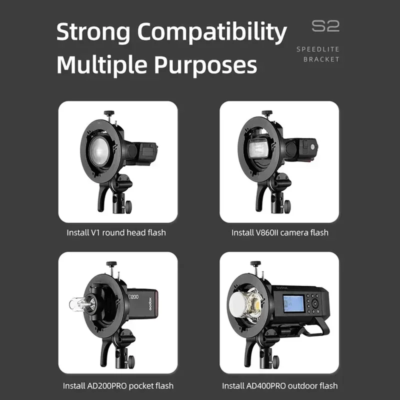 Speedlite Bracket Updated Bowens Flash Holder Mount Snoot Softbox