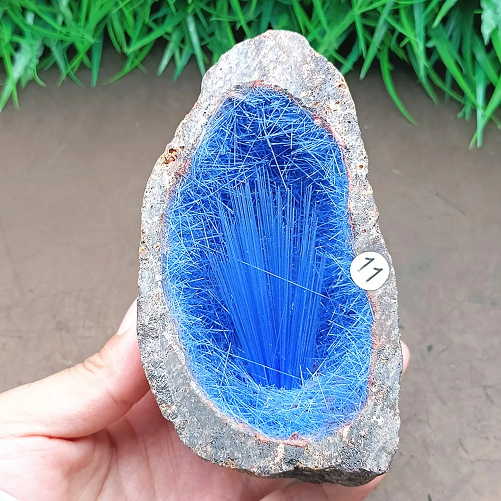 Natural Blue goethite Crystal Mineral Specimens, Energy Mineral, Home Degaussing, Decoration and Treatment of Quartz Crystal
