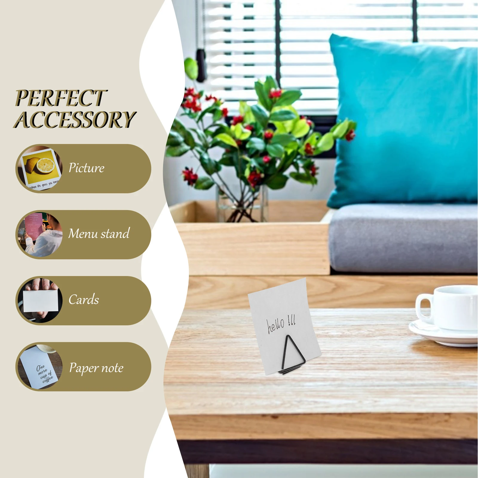 

30 Pcs Paper Clip Triangular Note Holder Cute Shaped Office Clips Table Number Wedding Invitation