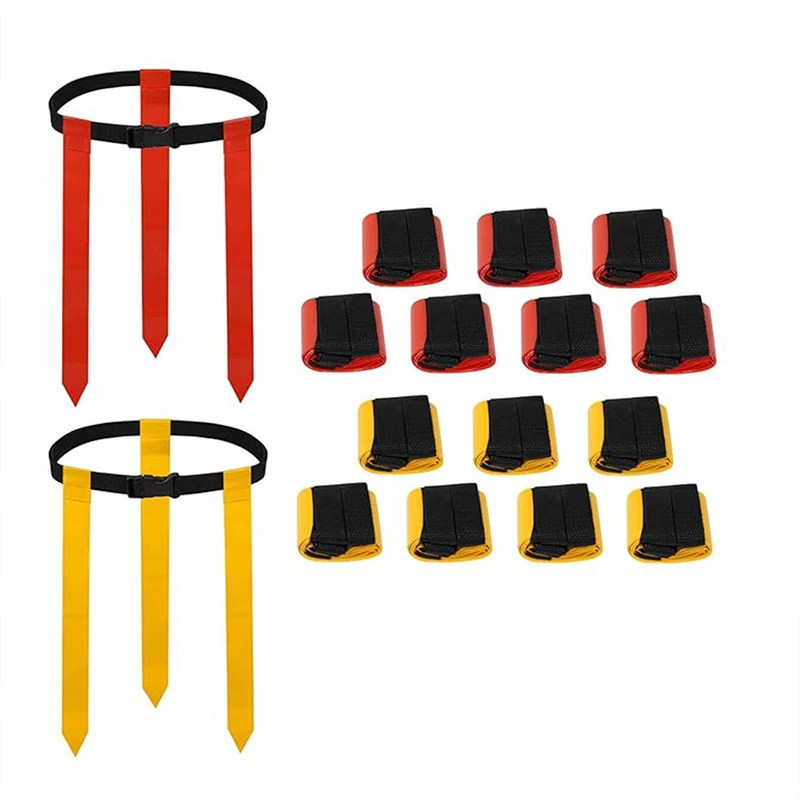 6pcs/14pcs Pack Rugby Waist Flag Flags FlagFootballBelt Outdoor Sports Non-Rushing Touchdowns Rivalry Training Flags