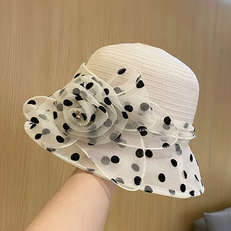

New Style Women Outdoor Adjustable Strap Fisherman Hat Spring Summer Elegant Sun Protection Cap Lightweight Breathable Bowl Hats