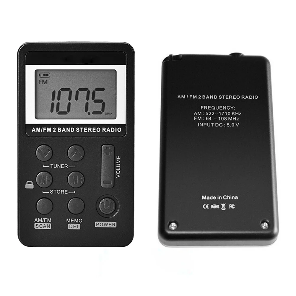 

Portable Radio Mini Fm Band With Dsp Chip 31-Level Volume Lcd Display Abs Shell High Sensitivity