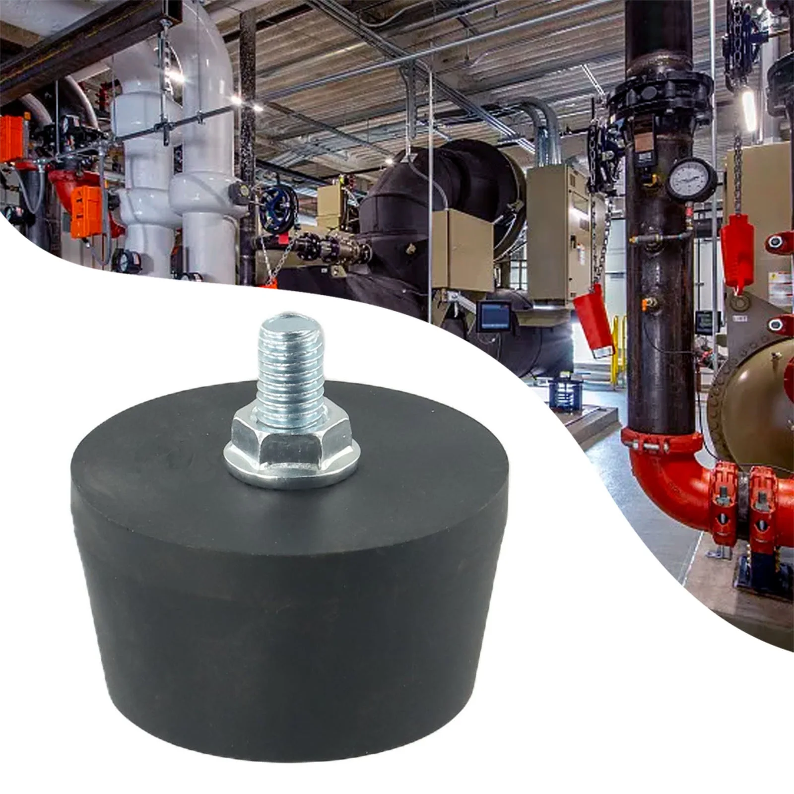 Replacement Air Compressor Foot Pad Component Made of Rubber and Metal for and Noise Reduction Purposes Replacement