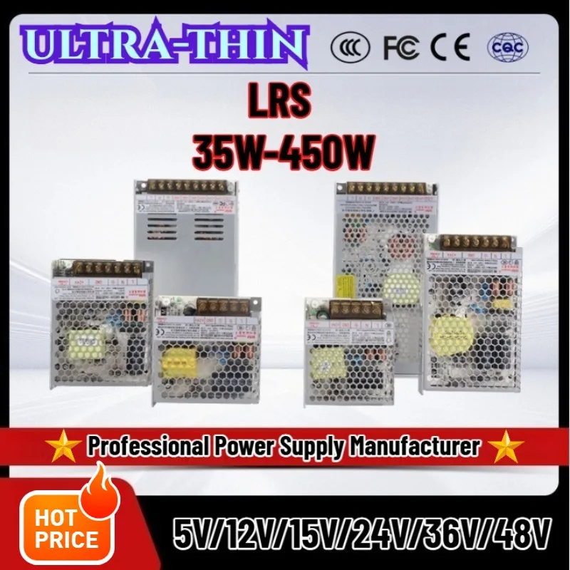 

Ультратонкий импульсный источник питания 35–450 Вт, один выход 5 В/12 В/15 В/24 В/36 В/48 В, 3D-принтер переменного тока и постоянного тока