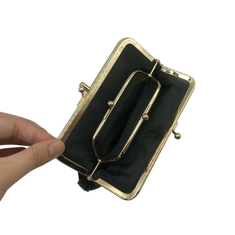 BELLO TUTTI-Mini monedero de cuero genuino para hombre y mujer, billetera con broche de Metal, tarjetero de piel de oveja y soporte de