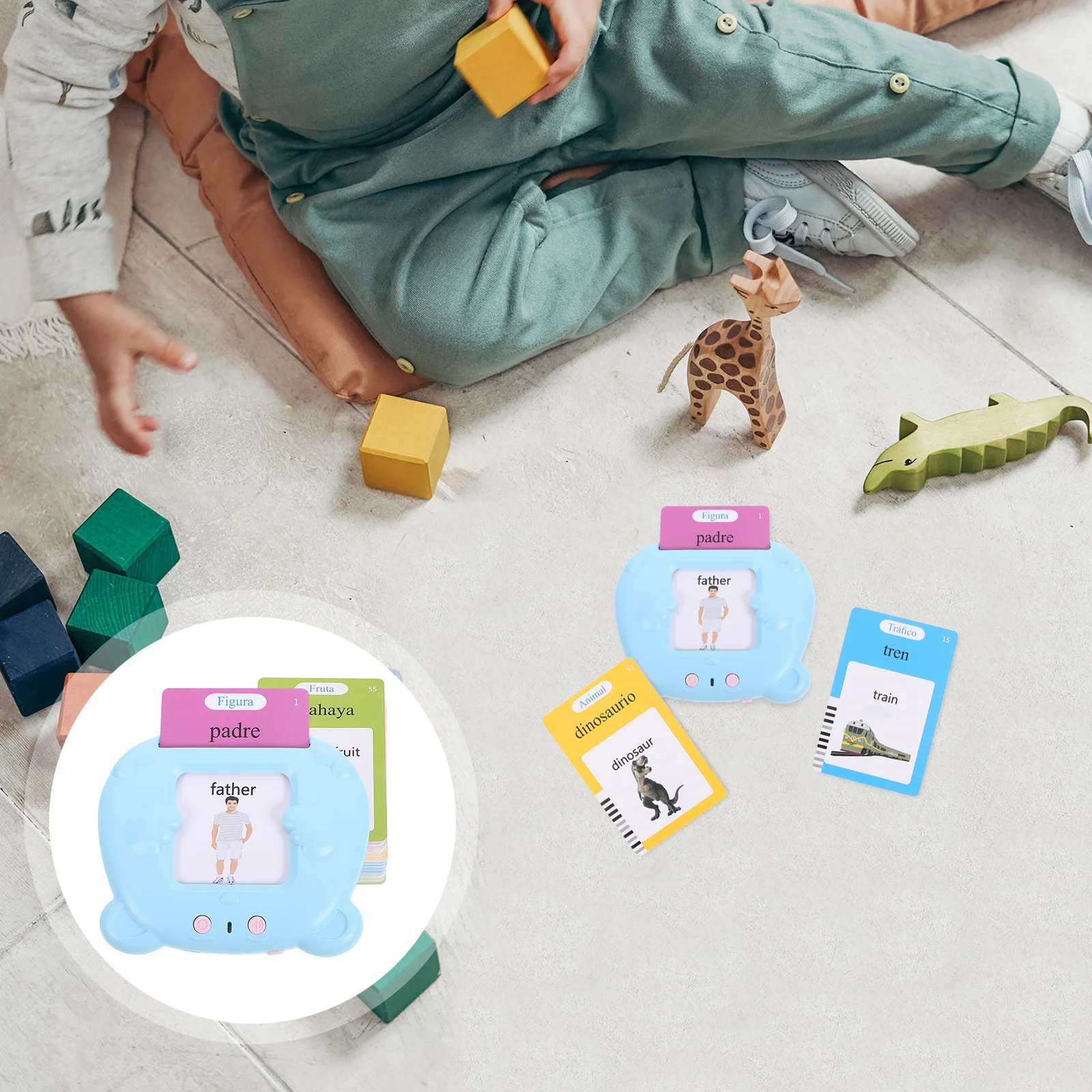 1 Juego de máquina de educación temprana para niños, dispositivo de aprendizaje de inglés ABS, máquina de habla educativa segura, regalo de aprendizaje cognitivo