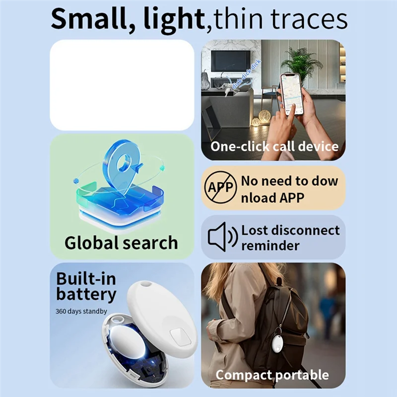A37T-Bluetooth Pet Tracking Locator Smart Anti-Lost Locator für Find My Airtag Anti-Lost Device