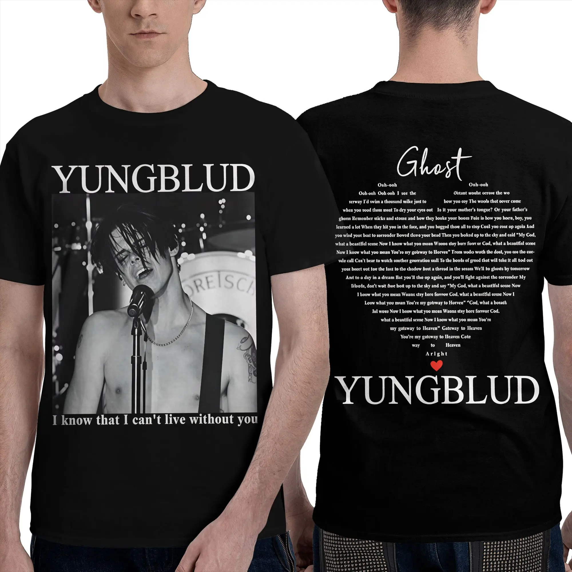 Rapper Yungblud Cotton T-Shirt For Men Summer  Classic T Shirts Breathable Harajuku Tees Big Size Print Tops