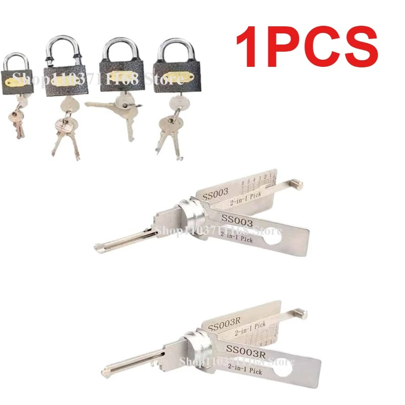 

1PCS for ISEO 5 Pin 6 Pin Lock Door Open Locksmith Tools Lishi 2 in 1 SS003 SS003R Pick Civilian Picking Kits Master Key Decoder