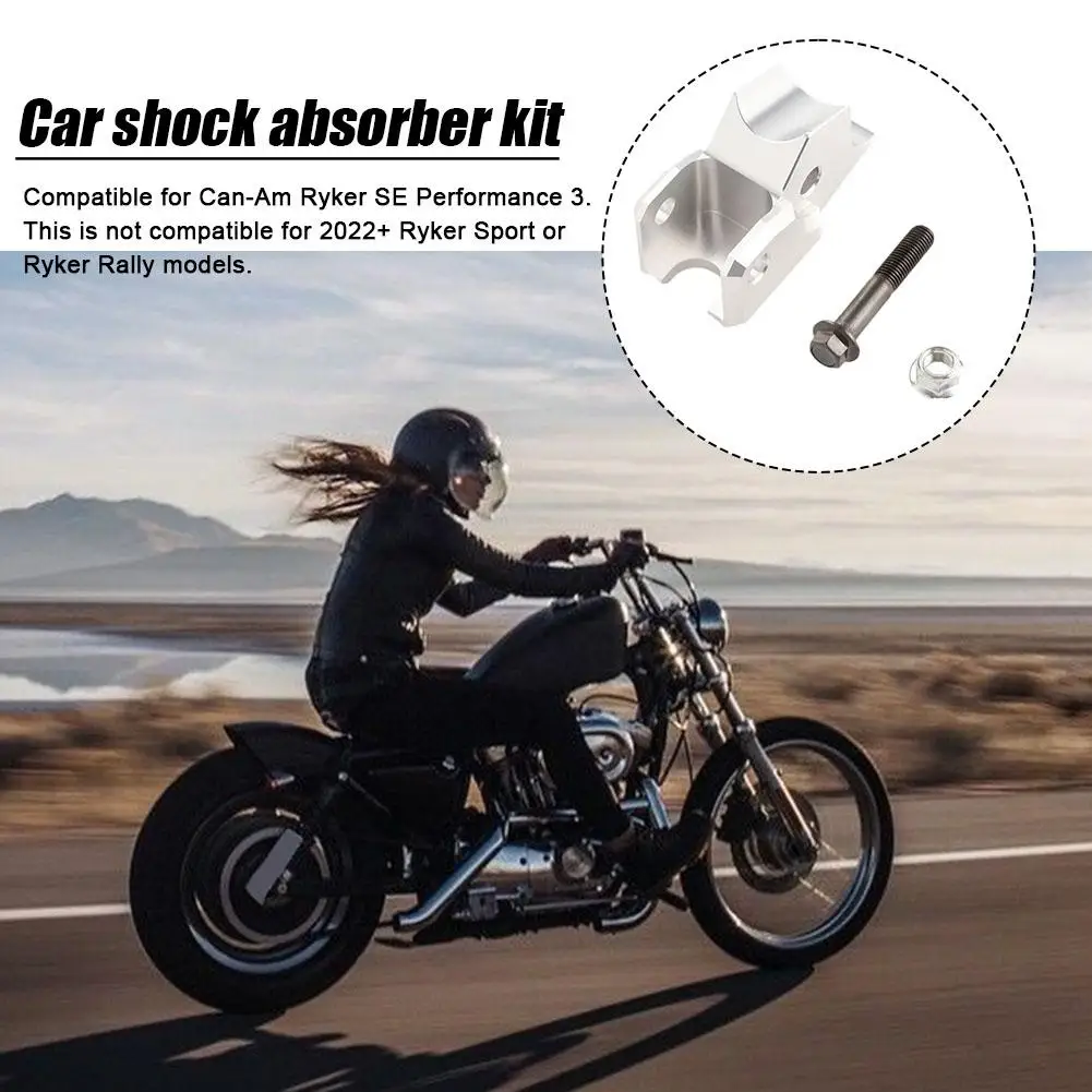 For Can-Am Ryker SE Performance 3 Motorcycle Car Rear Absorption Black Motorcycle Metal Silver Accessories Kit Shock Liftin V0C3