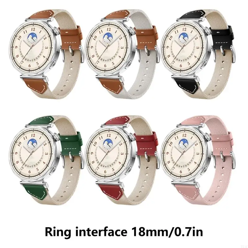 Correa cuero nylon Strap pulsera reloj inteligente para GT5 77JC