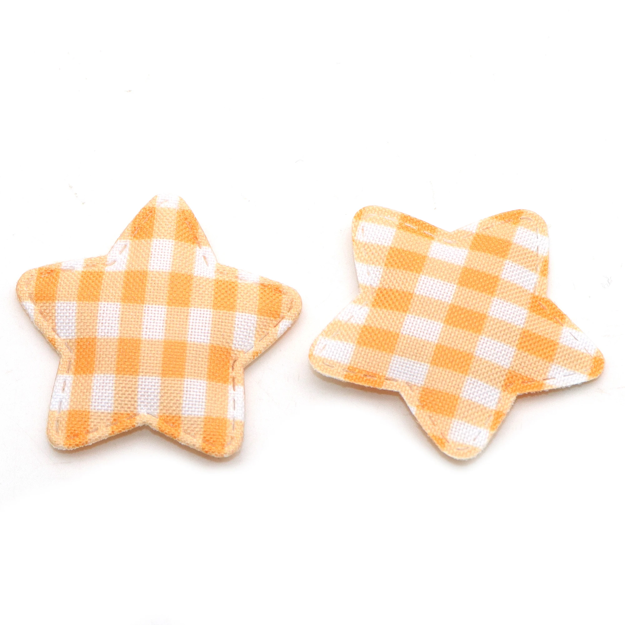 10pcs Double Side Plaid Padded Heart Stars Rabbit Butterfly Appliques DIY Apparel Accessories Wedding Christmas Decorations