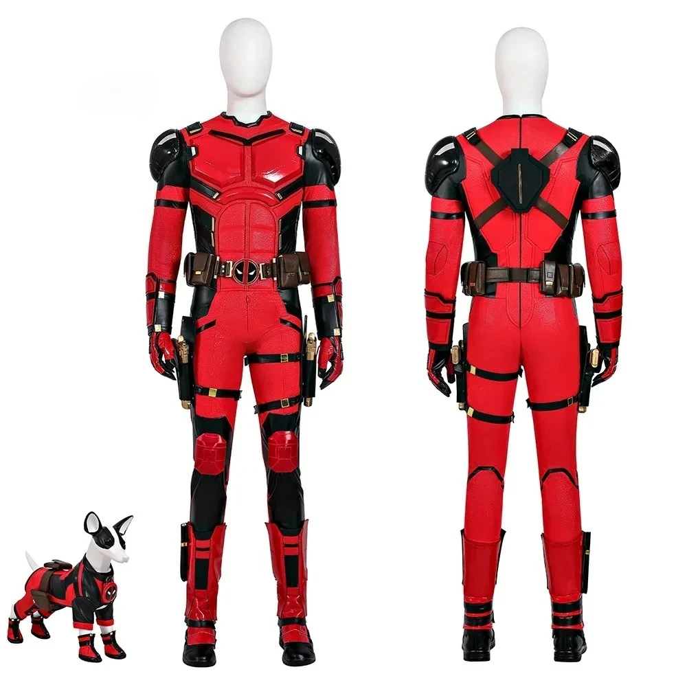 

Halloween Wade Cosplay Costume Red Soldier Jumpsuit Belt Outfit Dog Costume Full Set and Individual Items Are Sold Custom Size
