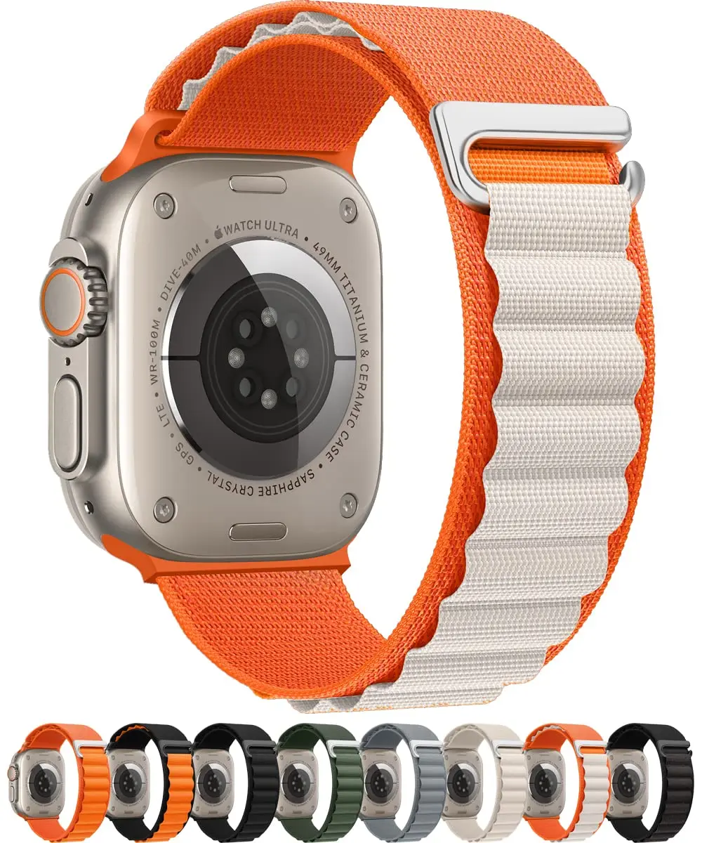 Alpine Loop per cinturino Apple watch 44mm 45mm 40mm 41mm 42mm cinturino ufficiale 1:1 cinturino iWatch serie7 6 8 5 4 3 se 9 ultra 2 49mm