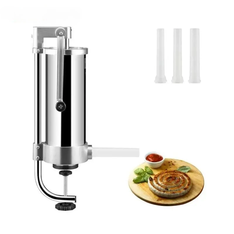 

Capacity Vertical Sausage Stuffer Food Processors with 3 Stuffing Tubes Kitchen