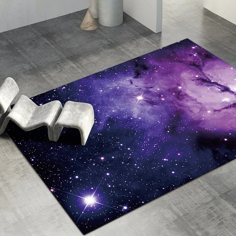 

3D Dreamlike Galaxy Stars Carpets Living Room Decoration Bedroom Home Decor Parlor Tea Table Floor Mats Soft Kids Play Area Rugs