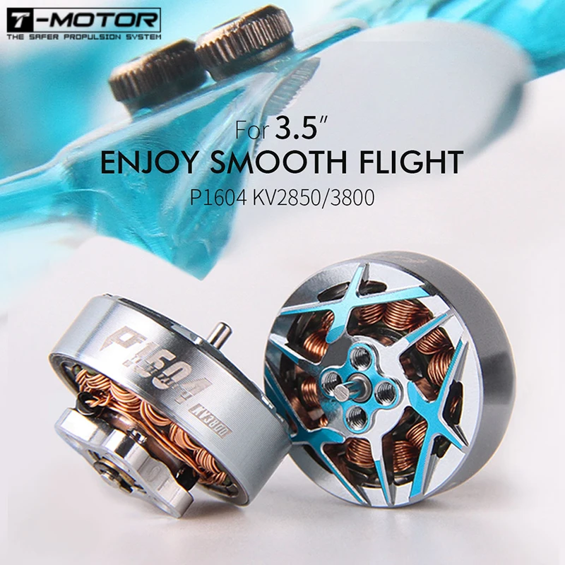 T-モーターP1604 2850KV 3850KVブラシレスモーター4〜6 3sリポ2ミリメートルシャフト用suitbable 3.5インチフリースタイル楽しむ飛行250グラムドローン