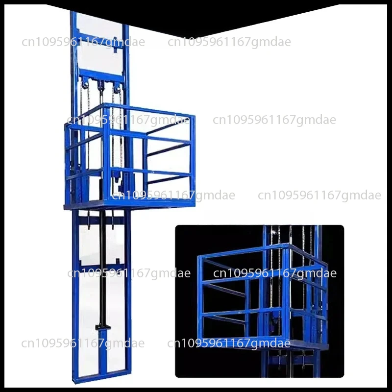 

Electric Simple Hydraulic Freight Elevator Factory Warehouse Outdoor Small Freight Elevator Guide Rail Freight Elevator 2-10M