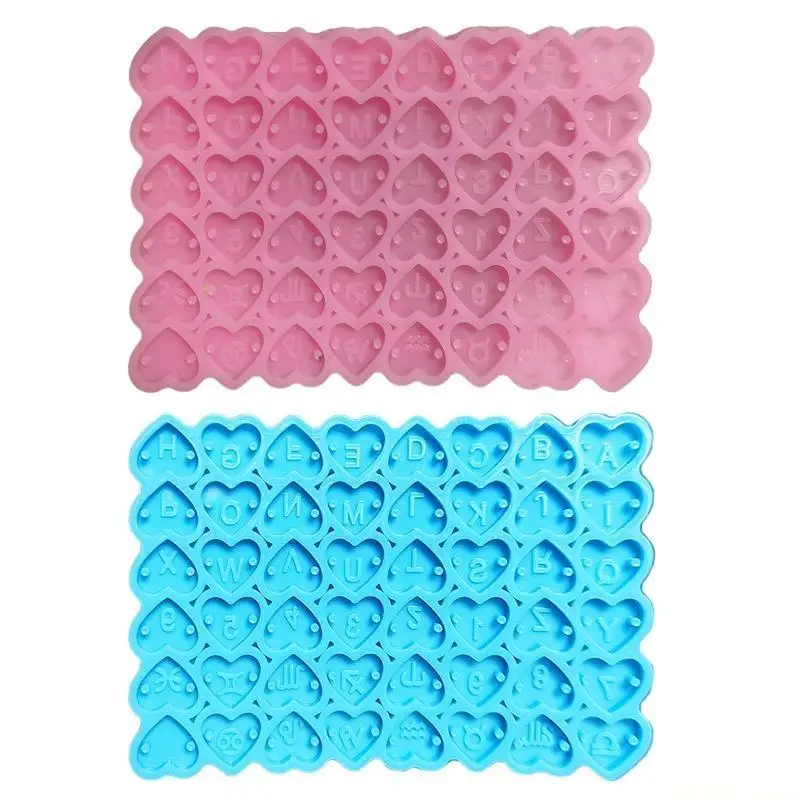 

D46E Серьги с сердечками и буквами, УФ-кристаллы, эпоксидная форма, подвеска для ушей, силиконовая форма для рукоделия, форма