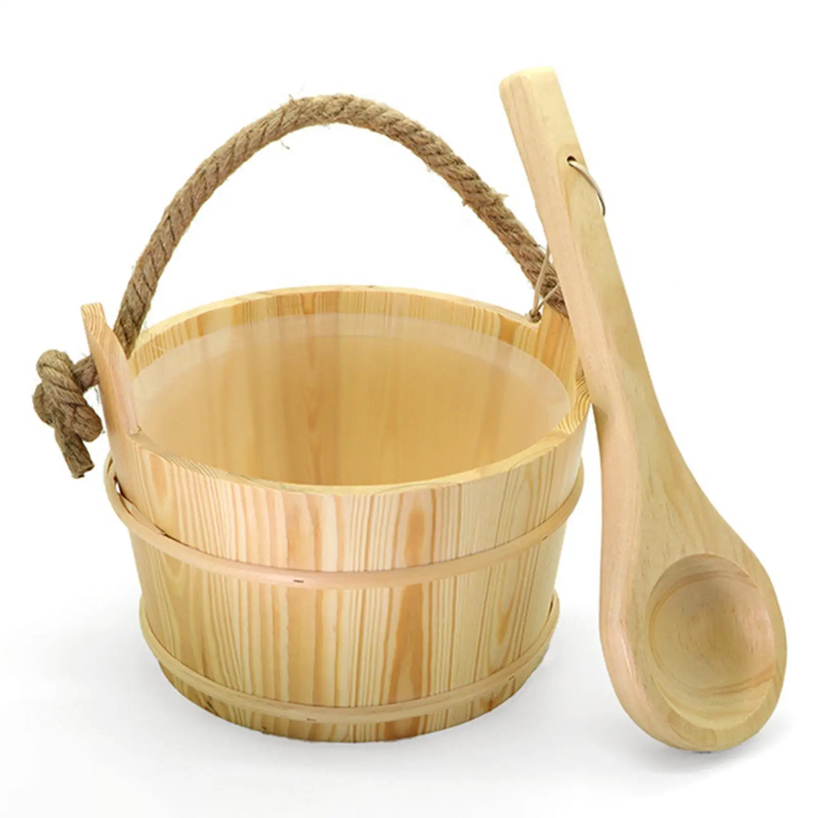 Sauna Bucket with Ladle Home Sauna Starter Kit Portable Sauna Accessories for Sauna Room Sauna Heater Houses SPA Centers Hotels