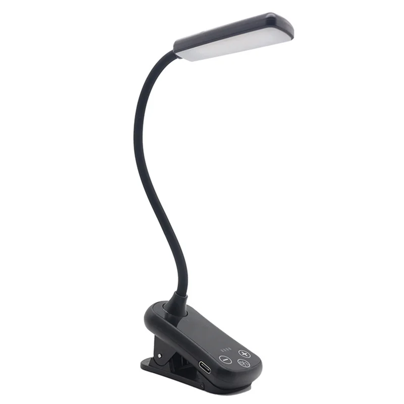 LED Clip on Book Light 3 Colors 8 Brightness USB Rechargeable Light Portable Reading Light Book Lamp Mini Desk Lamp