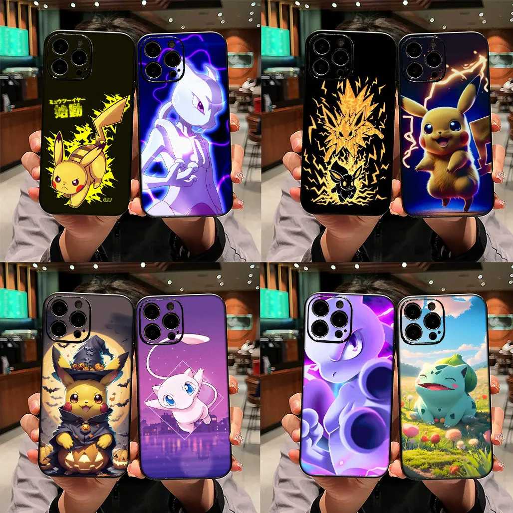 Mewtwo P-Pokemons Mew P-Pikachus غطاء جراب هاتف لسامسونج غالاكسي A26 A36 A05 A06 A25 A56 A35 A54 A53 A52 S21 S20 FE Coque