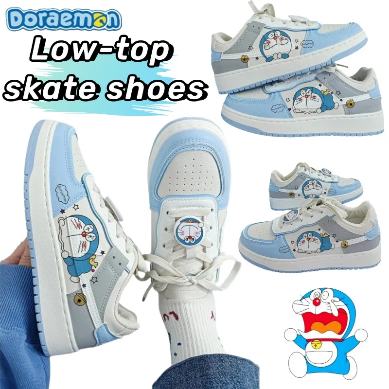 

Doraemon Creative Personalised Cartoon Print Simple Stitching Colour Student Outdoor Leisure Board Shoes High Value Holiday Gift