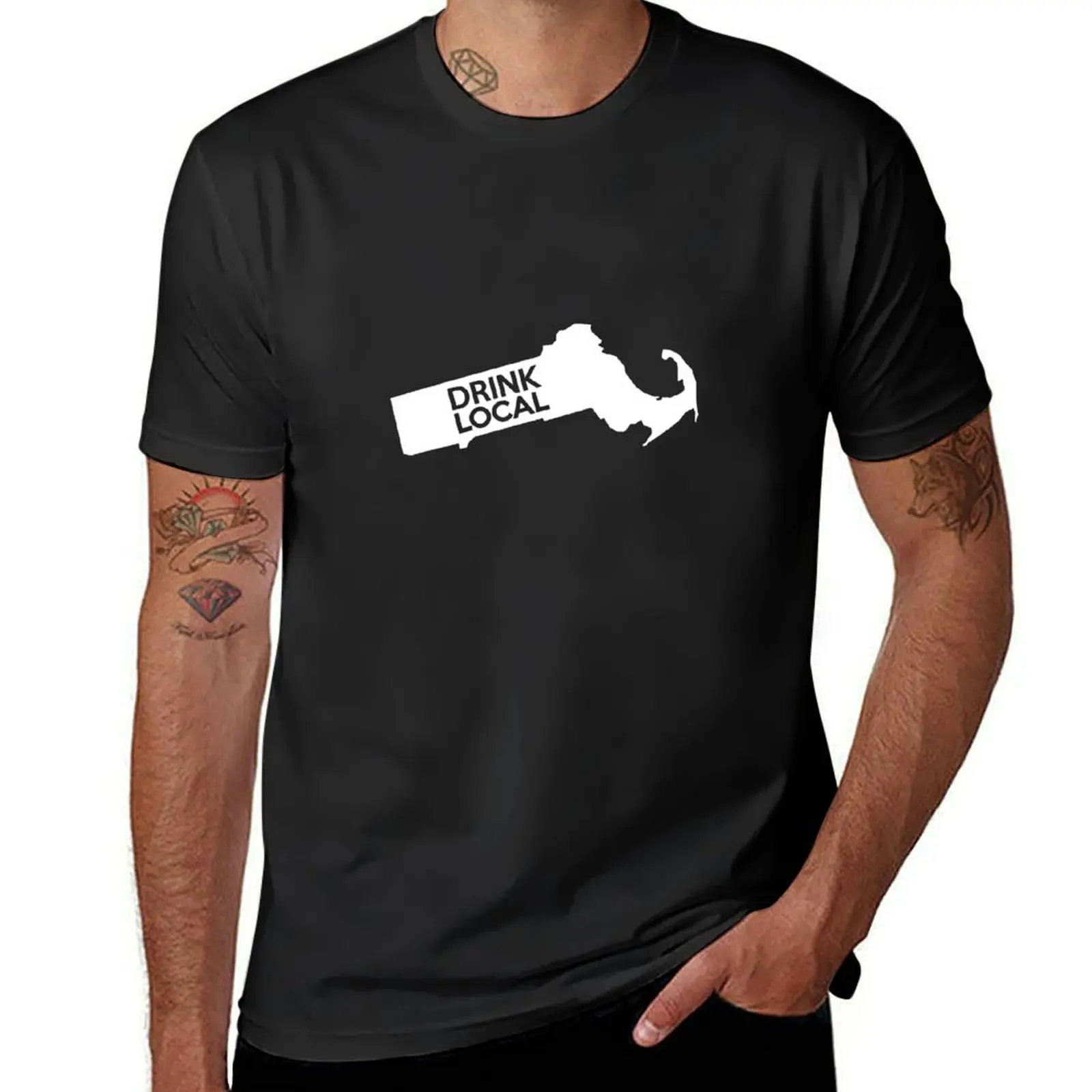 Massachusetts Drink Local MA T-Shirt oversized kawaii clothes new edition blacks mens graphic t-shirts pack