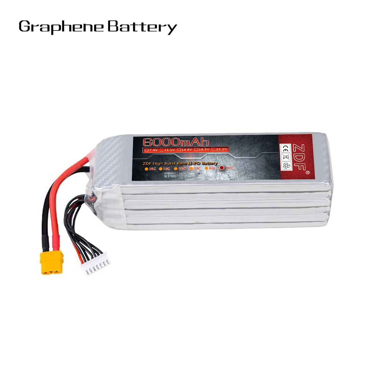 ZDF Graphene Battery 2S 3S 4S 6S RC Lipo 3300mah 4000mah 5000mah 6000mah 7000mah 11.1V 14.8V 22.2V for Car Drone