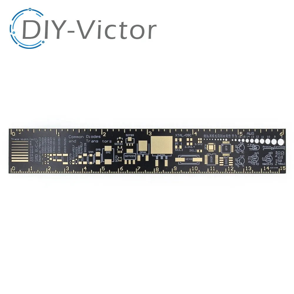 PCB Ruler 15cm For Electronic Engineers For Geeks Makers Fans Reference Packaging Units v2-6