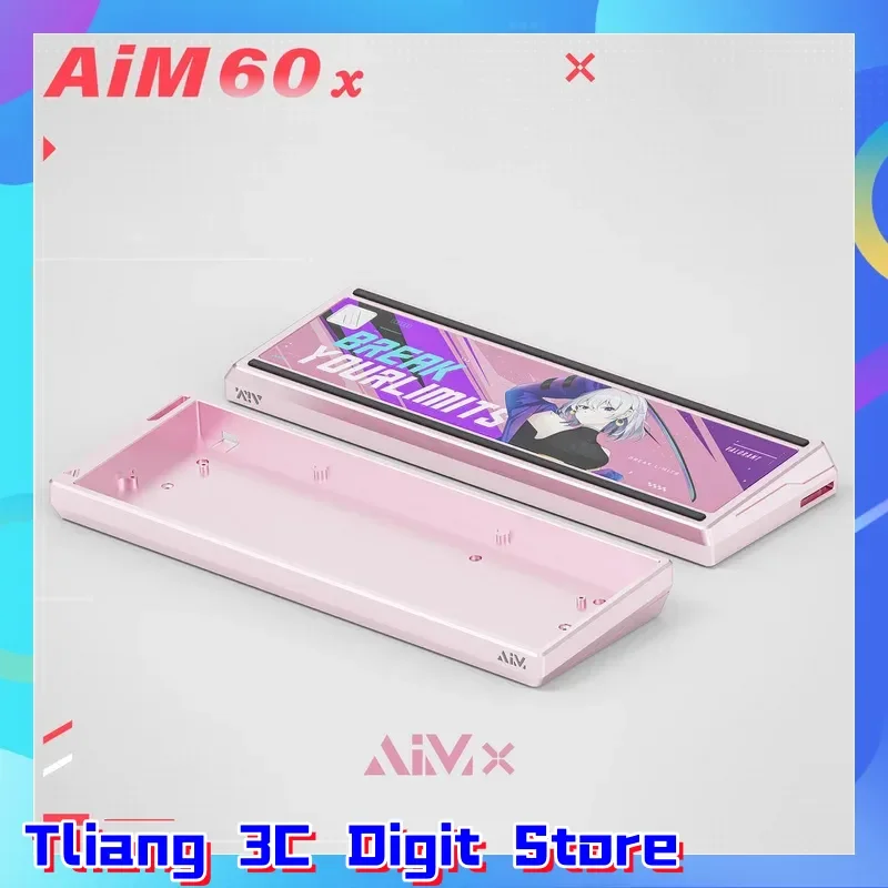 GH60 Series AIM60X Gaming Mechanical Keyboard with Aluminum Bottom Shell Customizable Wooting60he Electrophoresis Anode Process