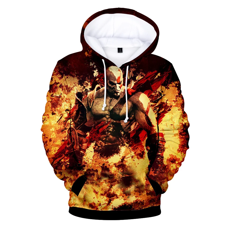 

2023 God Of War Printed 3D Cool Winter Autumn Hoodies Male Female Anime Sweatshirt Personality Casual Plus Size Pullover Coat