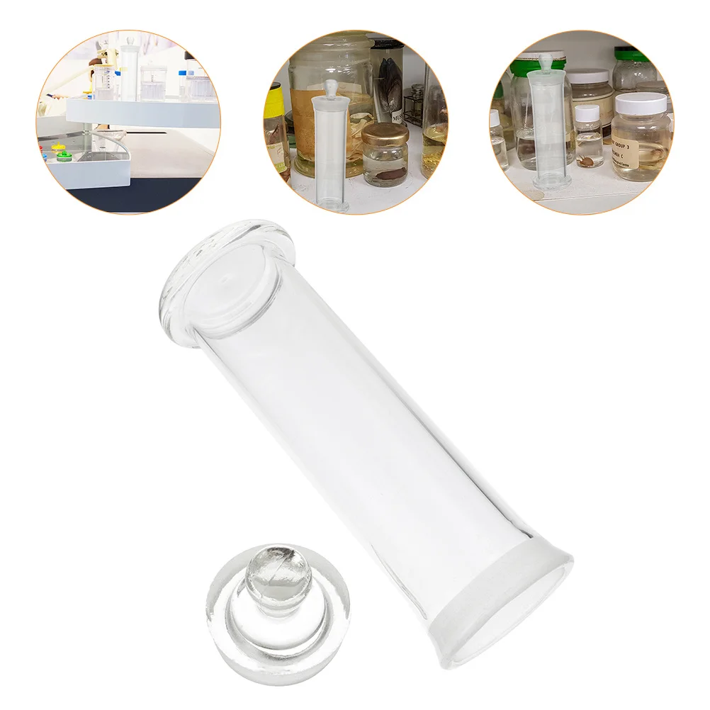 

2Pcs Glass Specimen Bottles Borosilicate Thickened Heat Resistant Laboratory Sealing Storage Bottle for Experiment Supplies