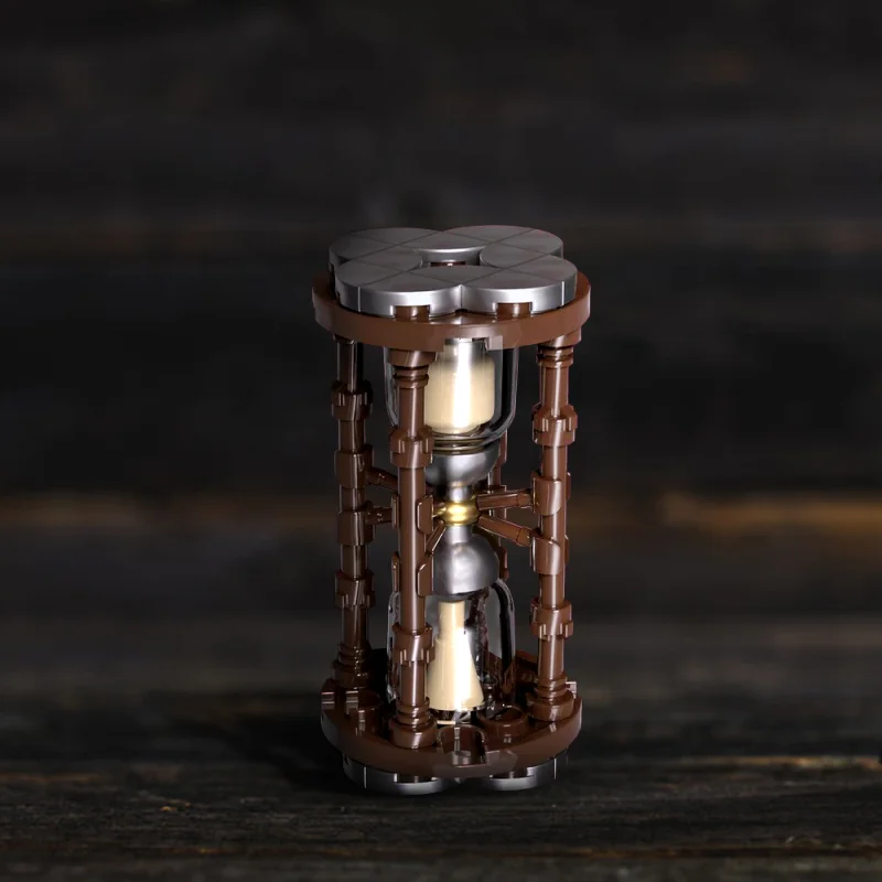 MOC-modelo de reloj de arena antiguo, bloques de construcción, reloj de arena, juguete de ladrillo ensamblado, bricolaje, adorno creativo, regalo para niños