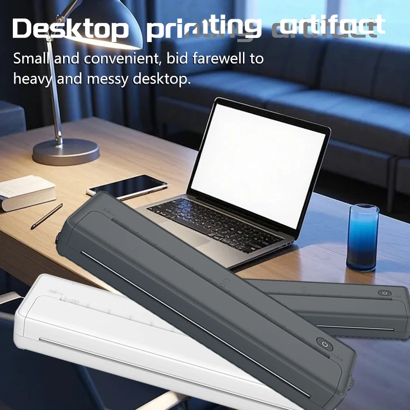 A4 draagbare thermische printer ondersteunt Android/Apple/Windows A4 thermisch papier draadloze inktloze drukmachine voor mobiel kantoor