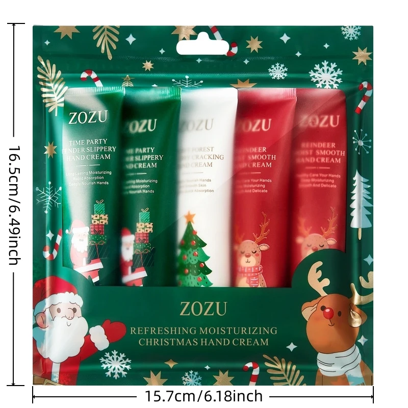 Christmas Hand Cream Set, Contains 3 Styles, Each 30g, Contains Niacinamide, Hyaluronic Acid and Other Ingredients, Moisturizing Texture, Nourishes the Skin, and Has a Light Fragrance Seasonal Mainten image 6