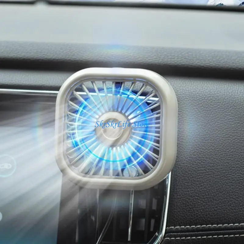 

E65E CAR FAN FAN USB вентилятор Fean Cool красочные светодиодные светильники USB Питания питания