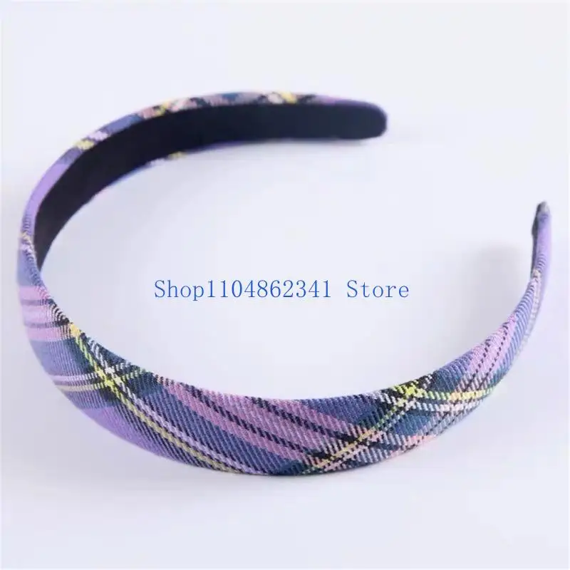 

5asd Multiuse Plaids Hair Band Fashionable Headpiece Styling Headwear For Casual Outfit Outdoor Event Gathering Headwear