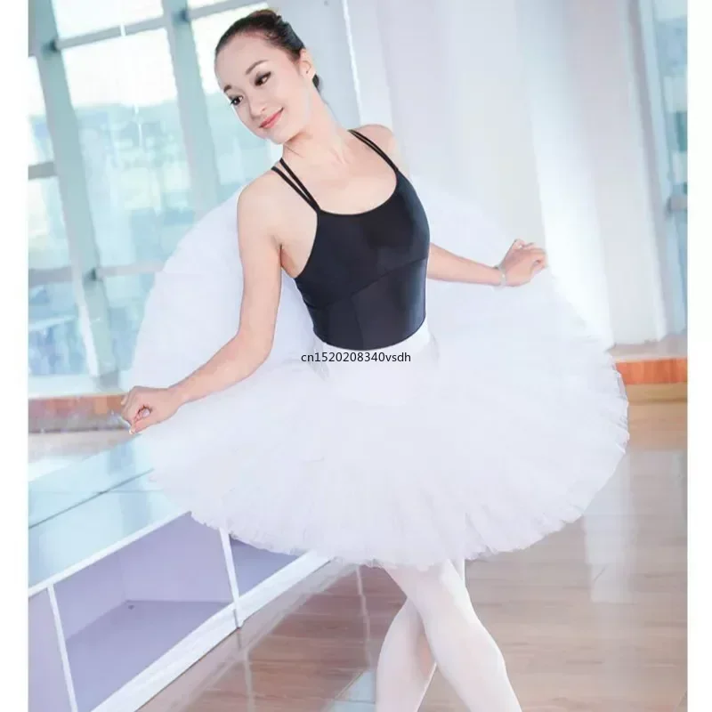 Tutú de plataforma profesional para mujer, traje de baile de Ballet negro, blanco y rojo, falda de baile de Ballet para adultos con ropa interior