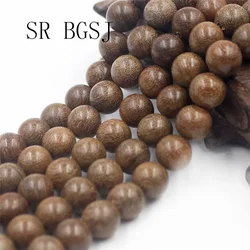 6 8 10mm Natural Round Starry Sandalwood Mala Meditation Loose Beads 108 Pcs