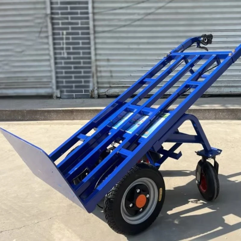 4 Wheels Electric Iron Trolley Hand Truck 500kg Capacity Portable