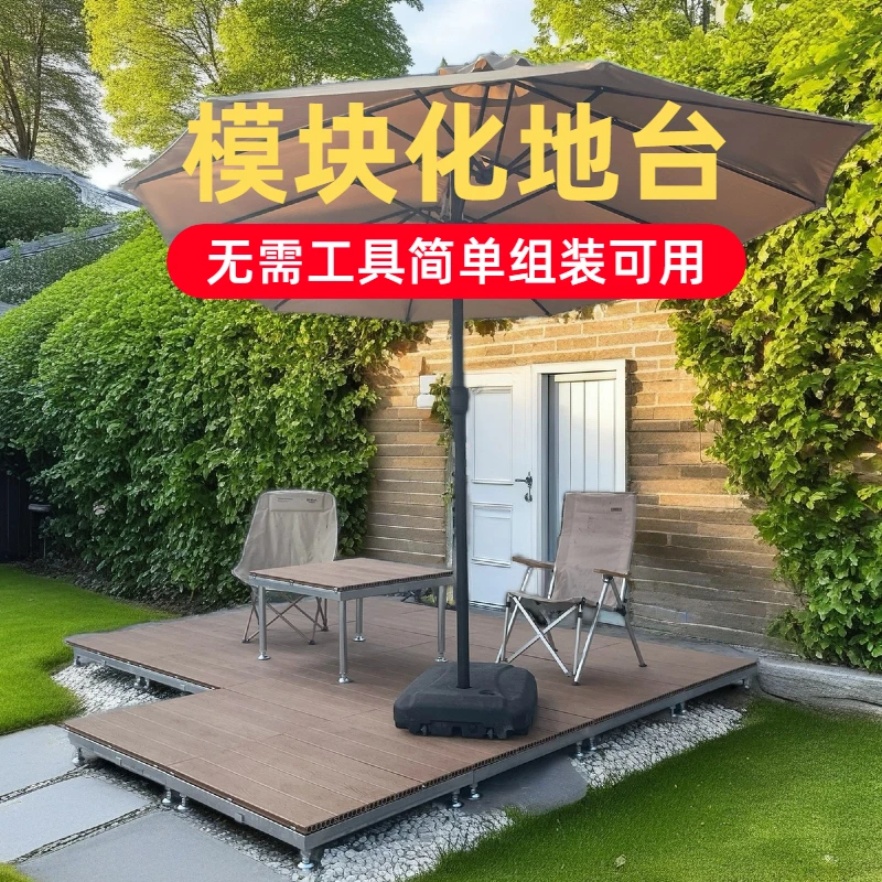 Prefabricated Wooden Floor Plastic Wooden Floor Modular Outdoor  Anti-corrosion Wooden Outdoor Camping Tent