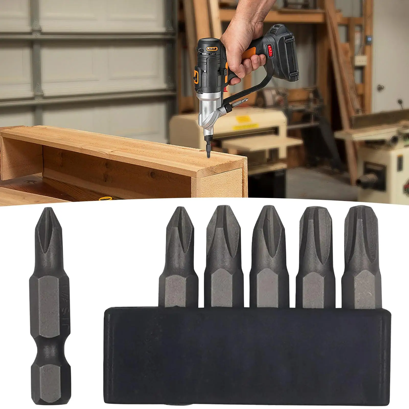 Screwdriver Bits 1/4 Hex Shank 35mm Heavy Duty Repair Tools 6-Piece Ratchet Nut Screw Driver Bits For Woodworking Plumbing
