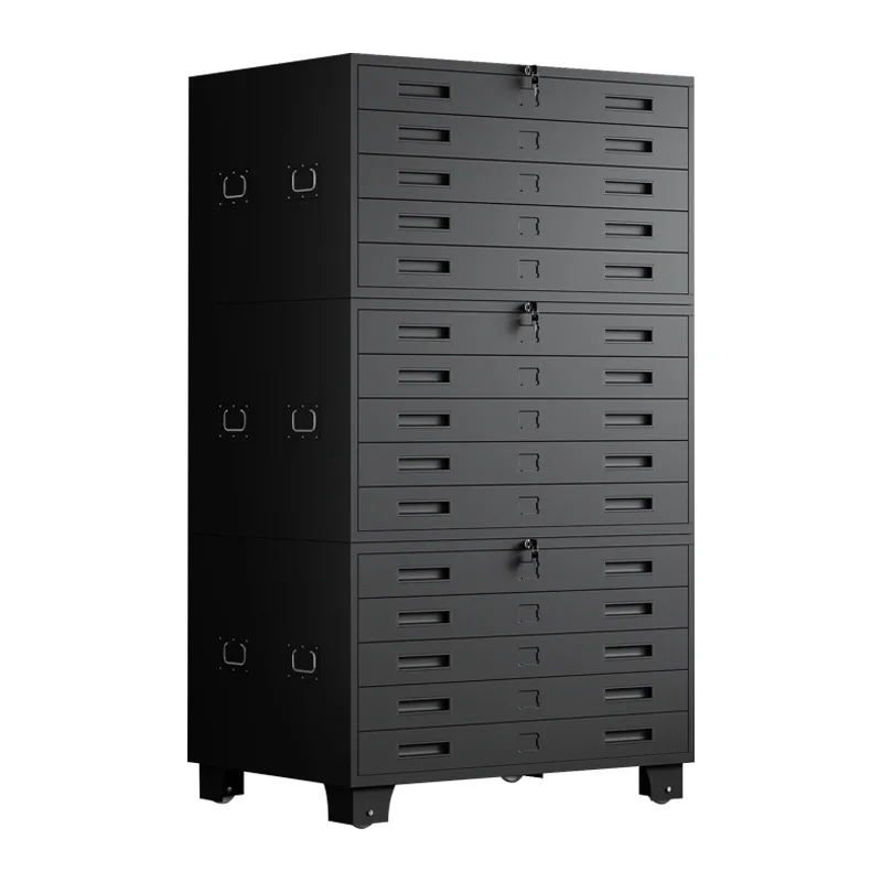

Multi-layer drawer type film cabinet blueprint data file cabinet with lock