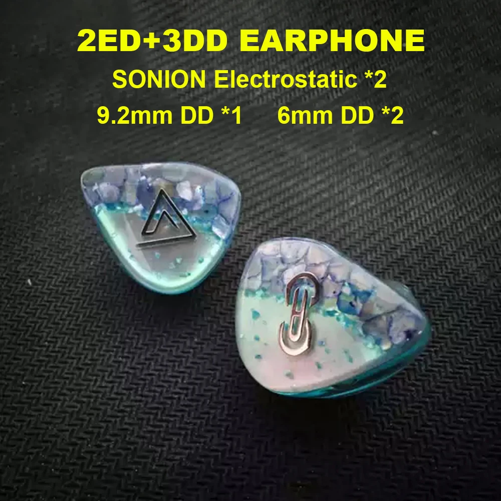 

Electrostatic Headphone 2ED 3DD IEM Earphones HiFi Earbuds in-ear Monitors Ear Buds Audiophile IEMs 2pin Detachable Cable 3.5mm