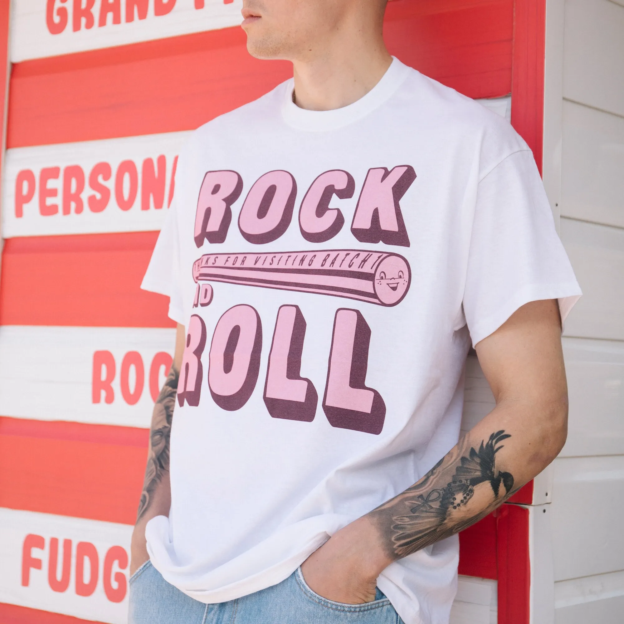 Rock and Roll Men's British Seaside Graphic T-Shirt