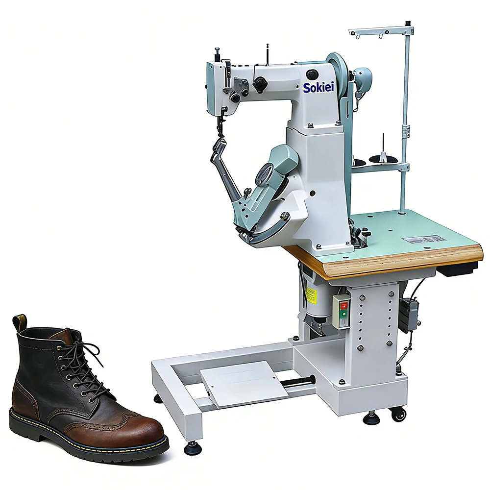 High Quality High-Speed Motor Moccasin Shoe Sole Sewing Machine For Football Shoes Arabic Slippers Manufacturing Plant Use