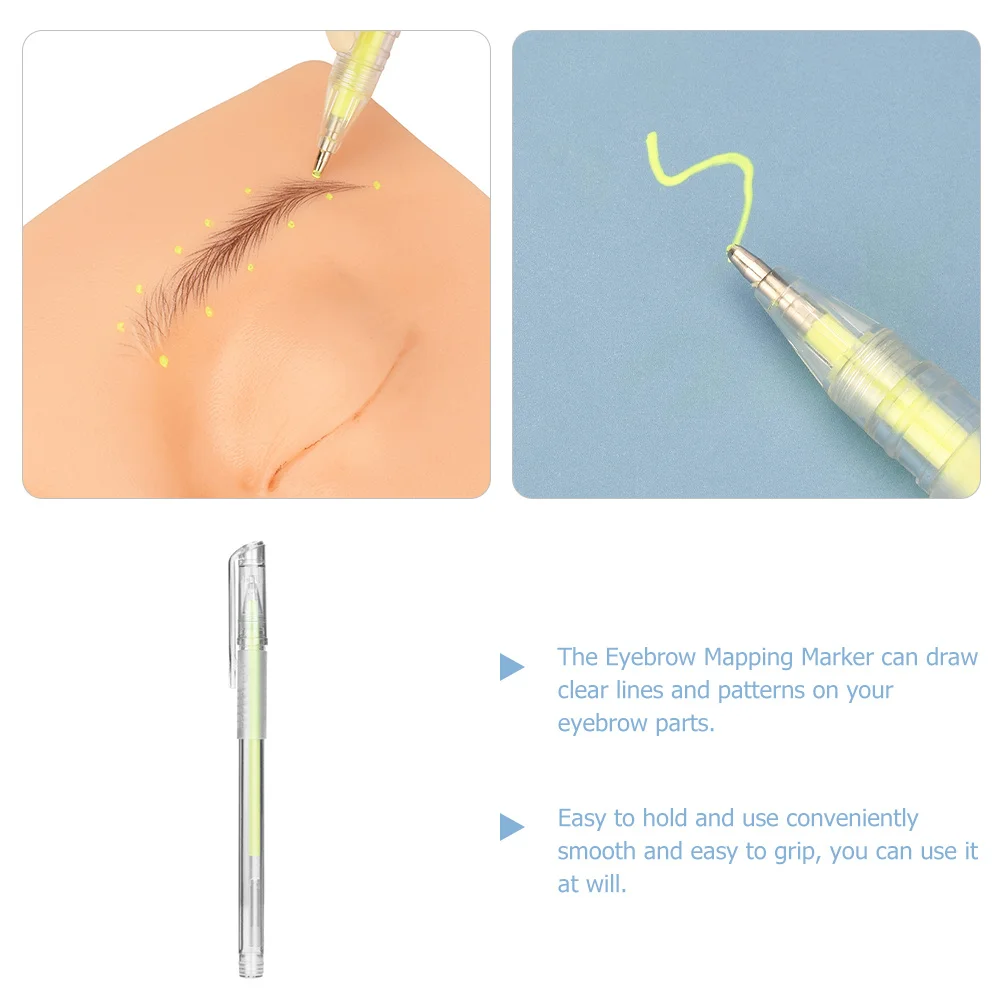 

1 set Makeup Position Mapping Pen Waterproof Skin Marker For Eyebrow Lip Tattooing Portable Brow Liner Tool Tattoo Eyebrow